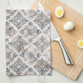 French Retro Floral Tile Kitchen Towels キッチンタオル (四つ折り)