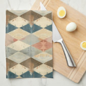 French Retro Harlequin Diamond Kitchen Towels キッチンタオル (四つ折り)