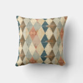 French Retro Harlequin Diamond Throw Pillow クッション (裏面)