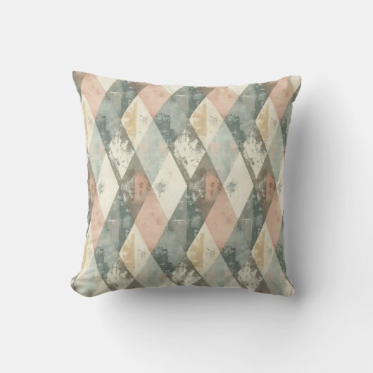 French Retro Harlequin Throw Pillow クッション (正面)