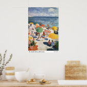 French Riviera Beach Poster Matisse Inspired ポスター (キッチン)