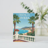 French Riviera Beach Travel ポストカード (スタンド正面)