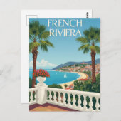 French Riviera Beach Travel ポストカード (正面/裏面)