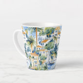 French Riviera Tropical Palm Trees カフェラテマグ (左アングル)