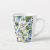 French Riviera Tropical Palm Trees カフェラテマグ (右)