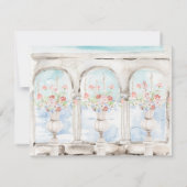 french romantic garden florals wedding 出欠カード (裏面)