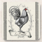 French Rooster Le Poulet コースター (正面)