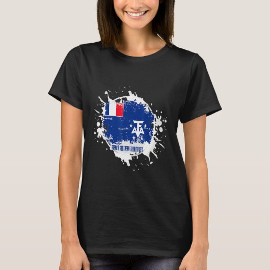 French Southern Territories Splash Tシャツ (正面)