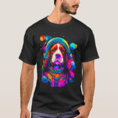 French Spaniel Dog Space Science Tシャツ (正面)