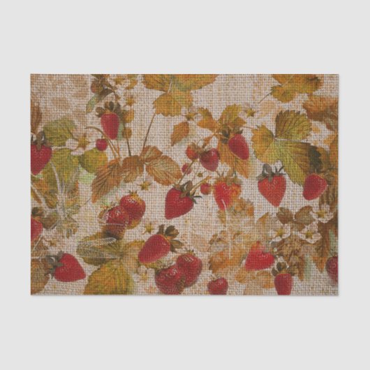 French Strawberries Cretonne 薄葉紙 (正面)