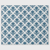 French Tapestry Blue and White ラッピングペーパー (フラット)