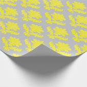 French Tapestry Bright Yellow and Gray ラッピングペーパー (角)