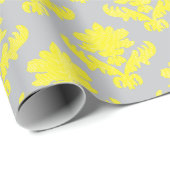 French Tapestry Bright Yellow and Gray ラッピングペーパー (ロールコーナー)