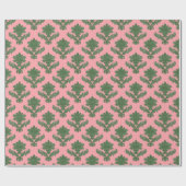 French Tapestry Green and Pink ラッピングペーパー (フラット)