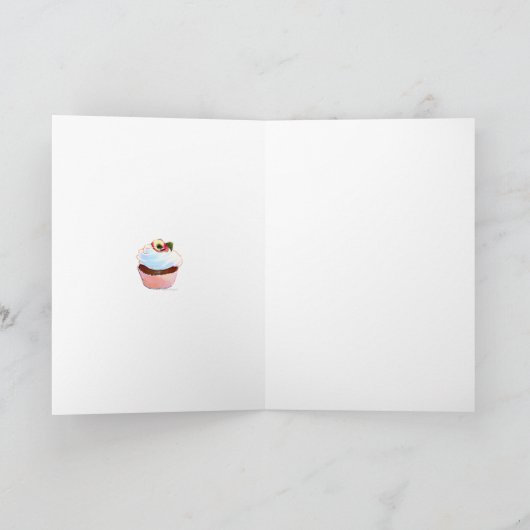 French Tea Party Cupcake Design カード (内部)