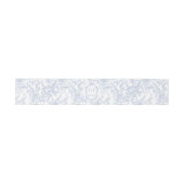 French Toile Blue Floral Chinoiserie Monogram 招待状ベリーバンド (フラット)