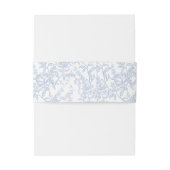 French Toile Blue Floral Chinoiserie Monogram 招待状ベリーバンド (裏面例)