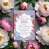 French Toile Bridal Shower, Garden Party, Bridal  招待状