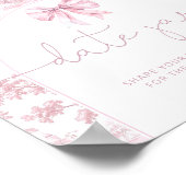 French Toile de jouy date night ideas pink bridal ポスター (角)