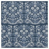 French Toile De Jouy Indigo Floral Vintage Country ファブリック (見本)