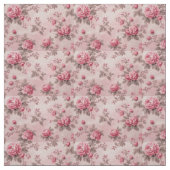 French Toile de Jouy Pink Floral Rococo Rose Theme ファブリック (見本)
