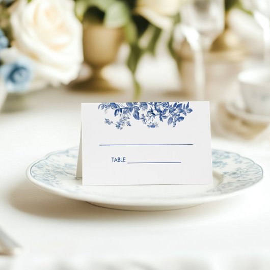 French Toile Wedding Table Name プレイスカード