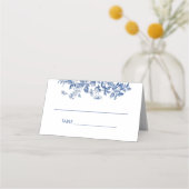 French Toile Wedding Table Name プレイスカード (正面)