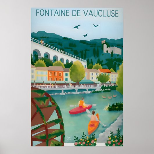 French Travel Art Poster print 1 ポスター (正面)