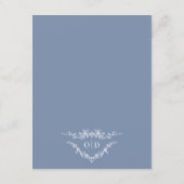 French Victorian Dusty Blue Wedding Details 招待状 (裏面)