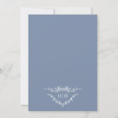 French Victorian Dusty Blue Wedding Save the Date セーブザデート (裏面)