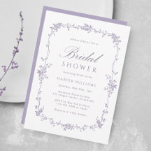 French Victorian Lavender Floral Bridal Shower