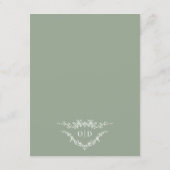 French Victorian Sage Green Wedding Details 招待状 (裏面)