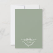 French Victorian Sage Green Wedding RSVP  (裏面)