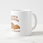 French Weekend Tee – Coffee & Croissant ジャンボコーヒーマグカップ (正面右)