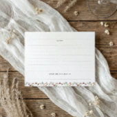 French Wildflowers Botanical Bridal Shower Recipe エンクロージャーカード