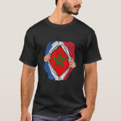 French with Moroccan roots Maroc Flag with France Tシャツ (正面)