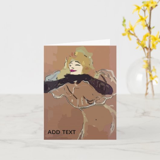 French Woamn カード (黄色い花)