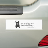 FrenchBulldogBlkWtBrother バンパーステッカー (車上)