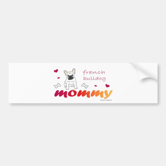 FrenchBulldogWtMommy バンパーステッカー (正面)