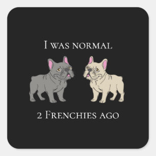 Frenchieが2匹いるのが普通だったマグカップ スクエアシール