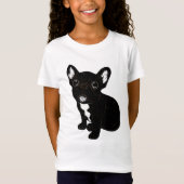 FrenchieのかわいいBrindle子犬 Tシャツ (正面)