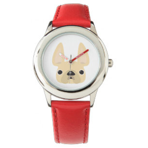 Frenchieのクリーム色の腕時計 腕時計