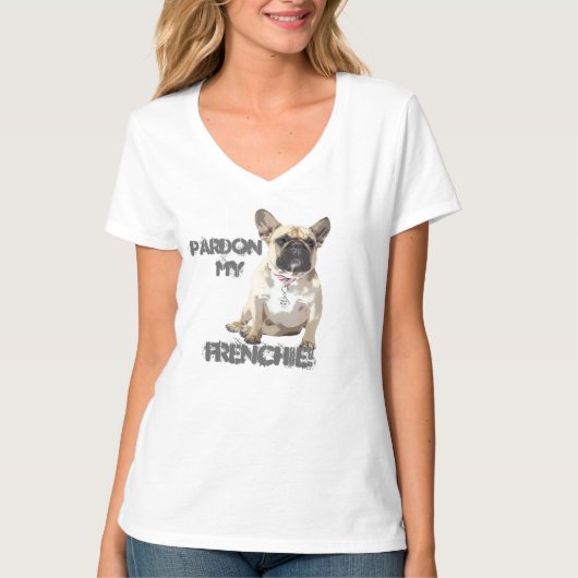 Frenchieの私のTシャツを赦免して下さい Tシャツ (正面)