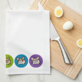 Frenchieの虹 キッチンタオル (四つ折り)