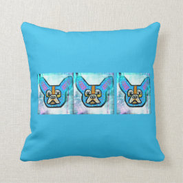 Frenchieの青い枕 クッション