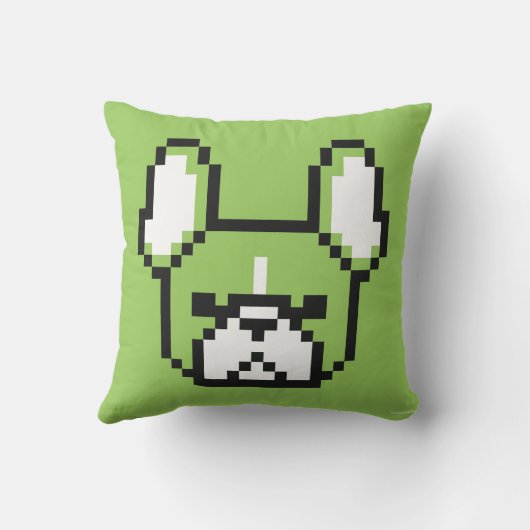 Frenchieの8ビット枕 クッション (裏面)
