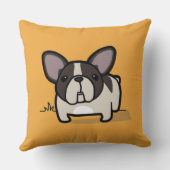 FrenchieのBrindle雑色の枕 クッション (裏面)