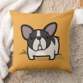 FrenchieのBrindle雑色の枕 クッション (ブランケット)