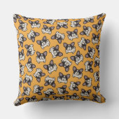 FrenchieのBrindle雑色の枕 クッション (裏面)