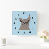 Frenchie, スクエア壁時計 (ホーム)